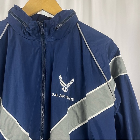 Skilcraft JWOD US Air Force Medium Windbreaker Rain Jacket Hooded Zip Workout - Picture 10 of 10